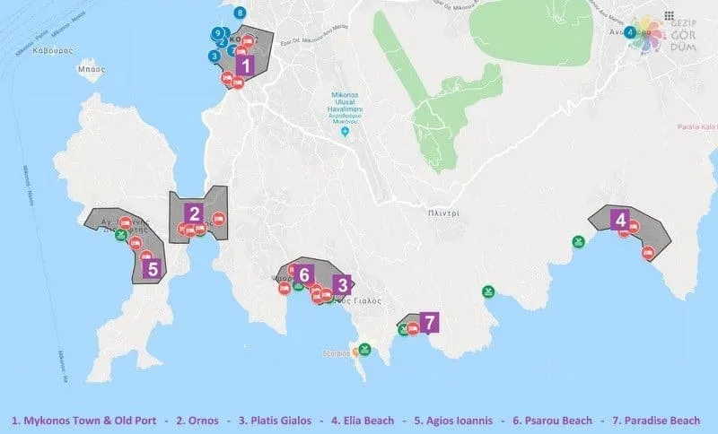 Mykonos’ta Nerede Kalınır